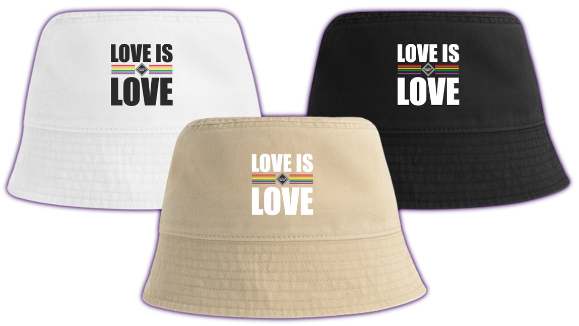 Powell Bucket Hat "LOVE IS LOVE" - Artikelnr. Q4M-033