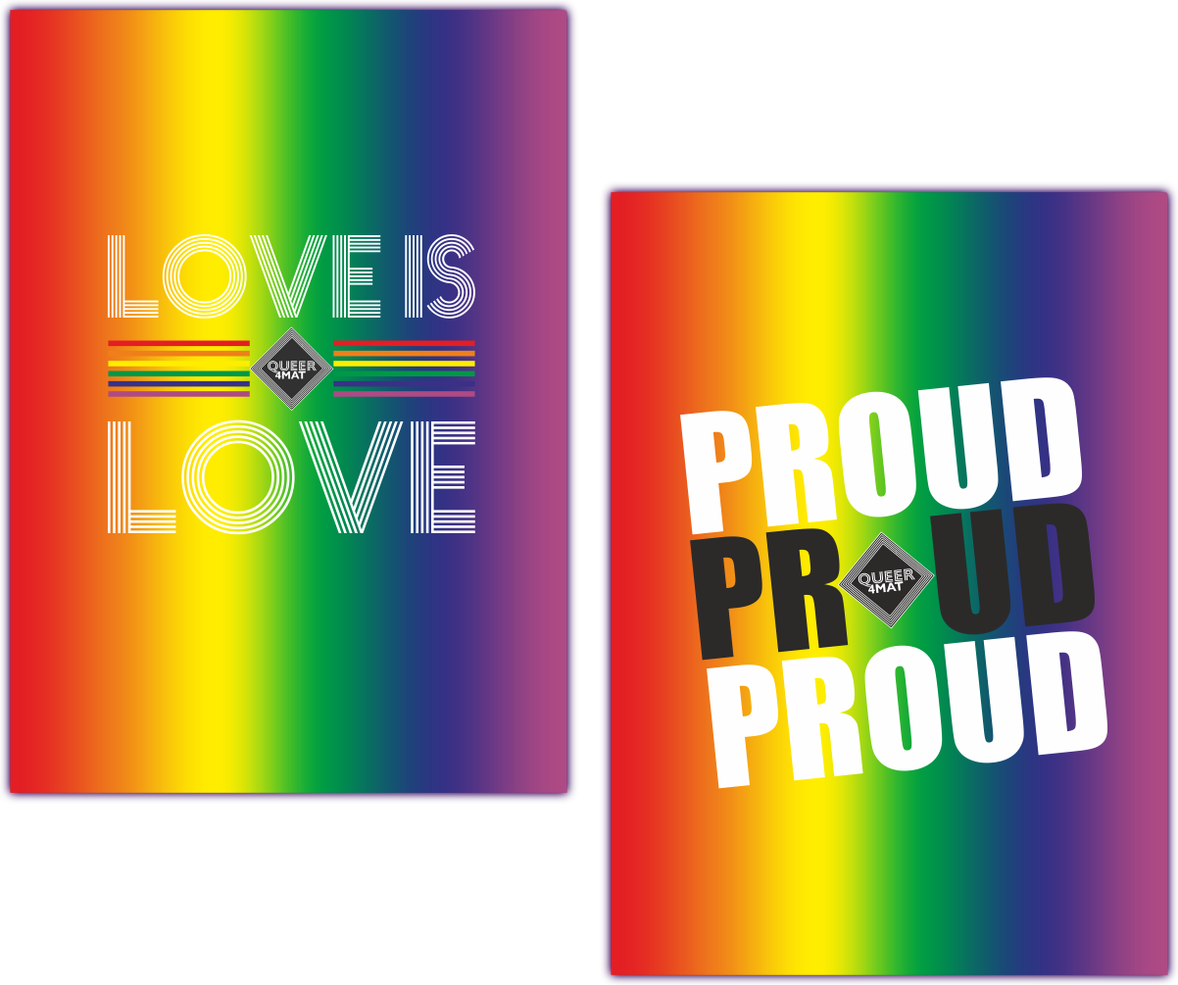 Poster "LOVE IS LOVE" & "PROUD" - Artikelnr. Q4M-058