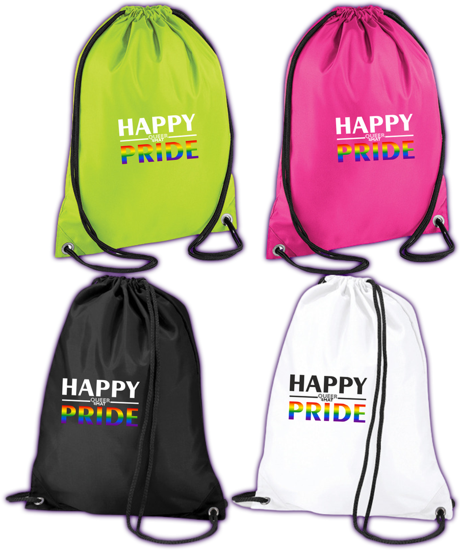 Premium Gymsac "HAPPY PRIDE" - Artikelnr. Q4M-P-013
